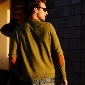 Taylor Stitch: Hardtack Sweater in Olive Donegal Yak - Size 42